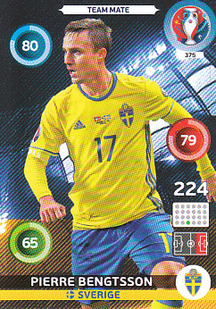 Pierre Bengtsson Sweden Panini UEFA EURO 2016 #375
